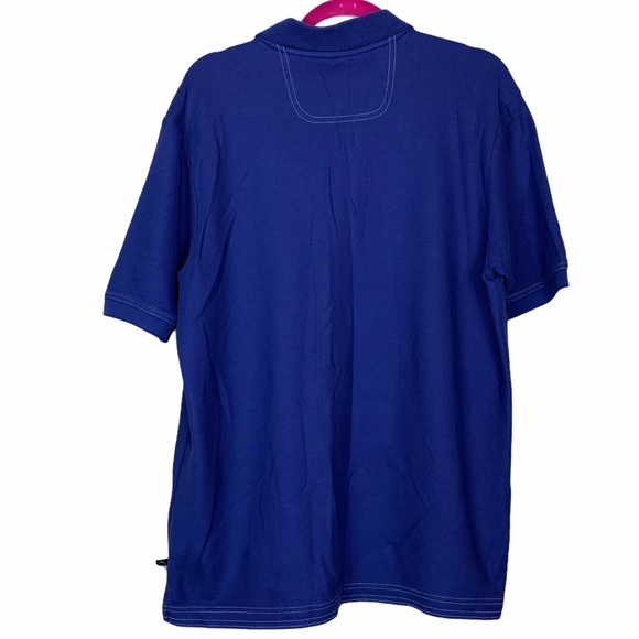 Tommy Bahama Supima Cotton Blue Orange Polo Shirt - Picture 4 of 6